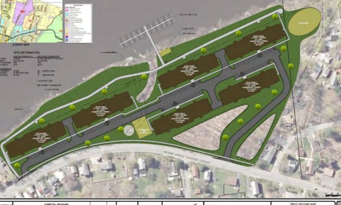 design site plan, rv park maps, and town maps