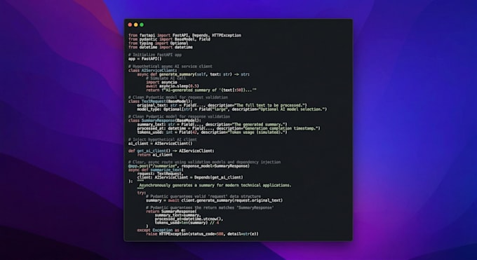 build production ready fastapi backend with ai integration rag agents