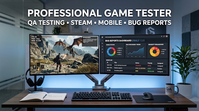 Professionally test your game, qa testing, playtest, steam and mobile ...