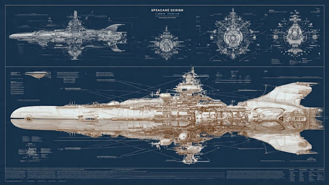 Draw sci fi spaceship concept art or vehicle design by Larrielahew | Fiverr