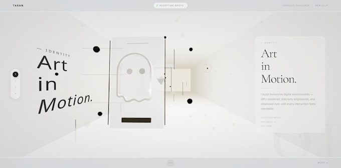 create a premium 3d portfolio website