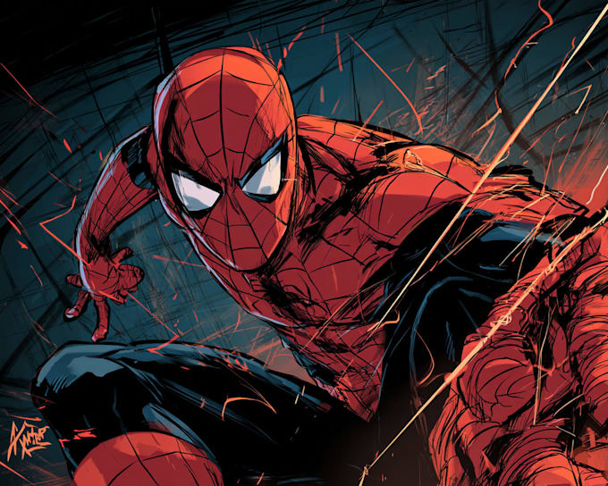 illustrate custom comic book characters and scenes