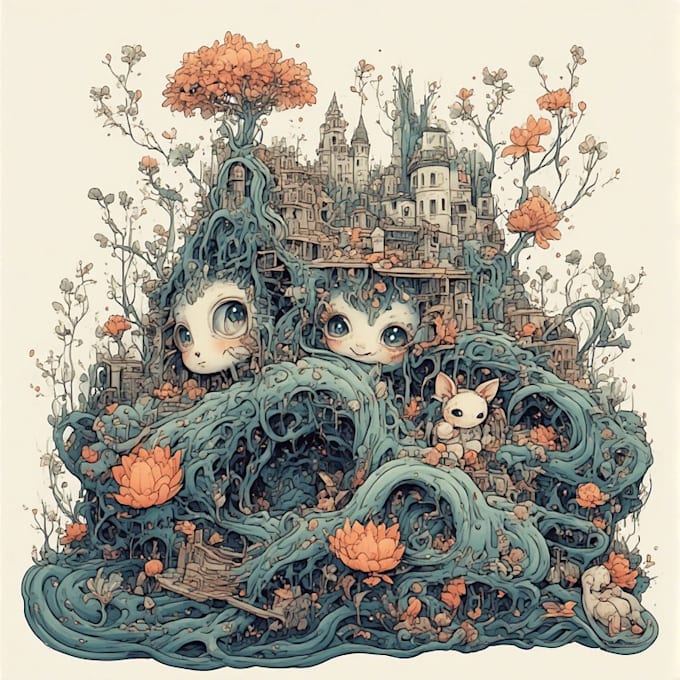 make surrealism illustration design