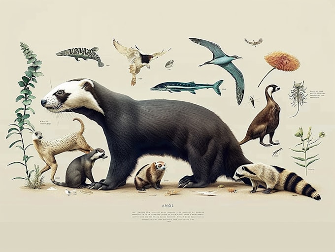 draw animals in scientific illustration digitally