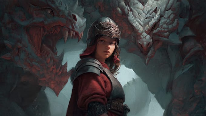 paint semi realistic fantasy art