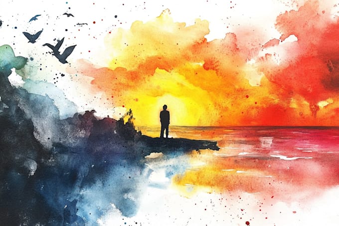 do a watercolor illustration