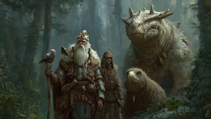 create fantasy art, creatures and characters