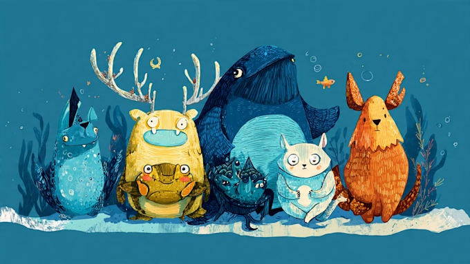 make cute animal illustration