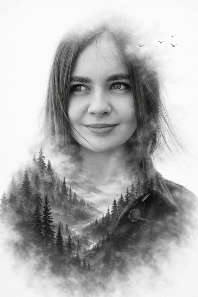 create a stunning double exposure photo composite