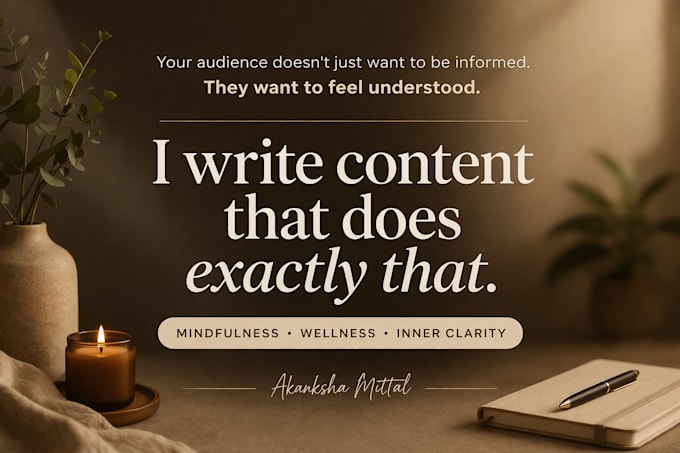 write mindfulness and wellness blog content for coaches and creators