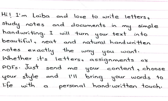 write notes, letters and documents