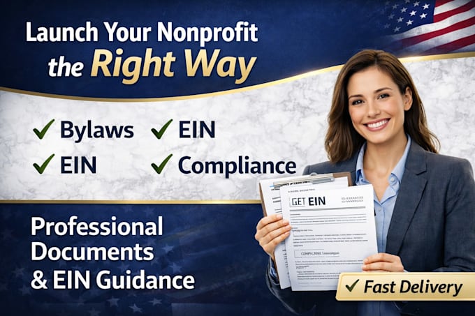 draft nonprofit bylaws, ein and compliance documents