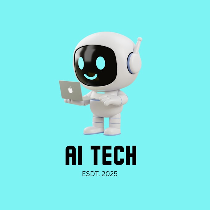 design a modern ai tech logo and 3d mascot