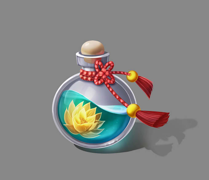 create 2d game art props, objects, items