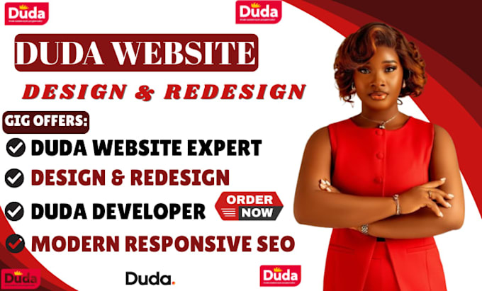 design and develop a modern website using duda website builder