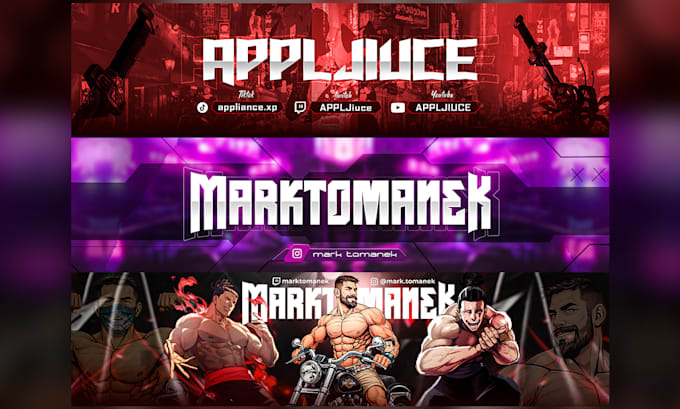 design custom twitch overlay banner and panels
