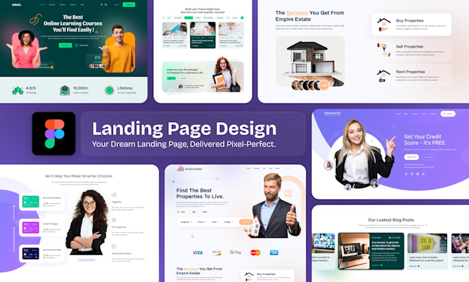 design your website landing page or home page