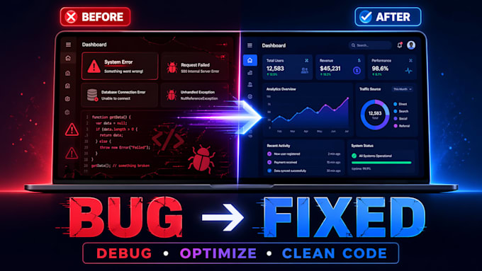 fix bugs and optimize your react or nextjs web app
