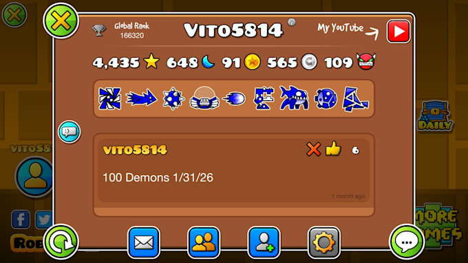 beat geometry dash demons for you