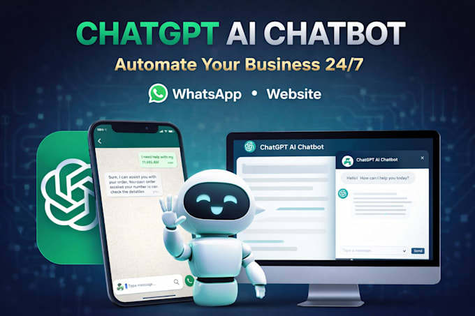 build ai chatbot for website and whatsapp automation