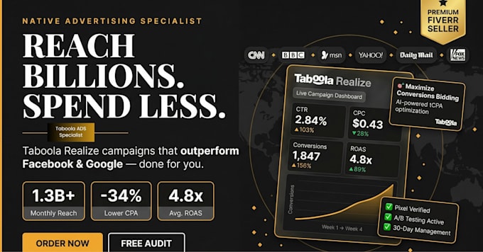 setup and manage taboola realize native ads campaigns
