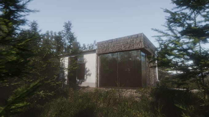 create a 3d render of a house
