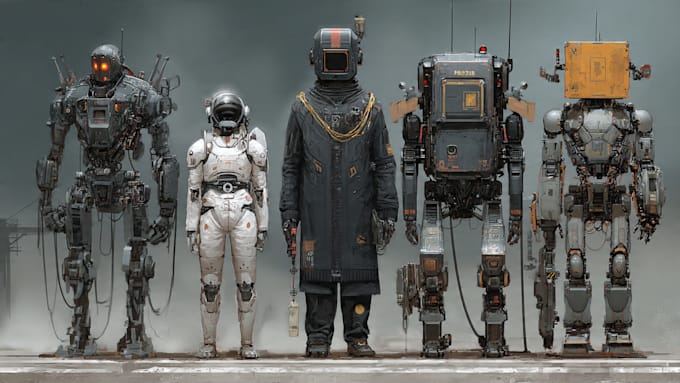 design spectacular robots, cyborgs and mechs