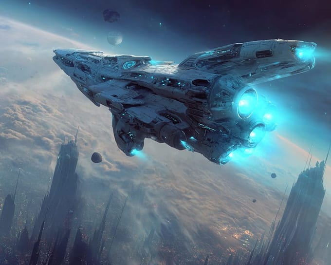 drawing a spaceships and sci fi vehicles