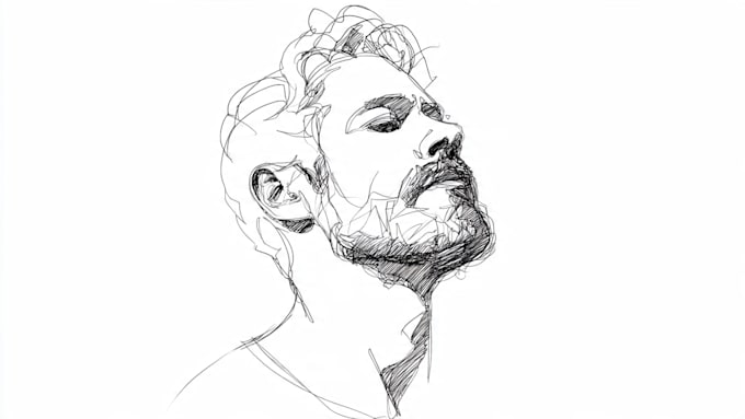 draw your minimalistic portrait in outline
