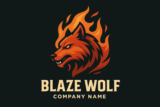 make outstanding blaze wolf mascot logo with express delivery