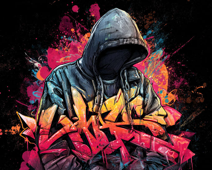esign a custom graffiti logo, street art typography