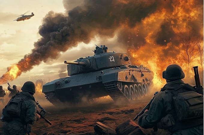 create realistic military, war, or sci fi illustrations