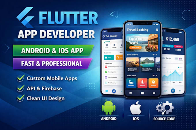 build your flutter mobile app for android and ios