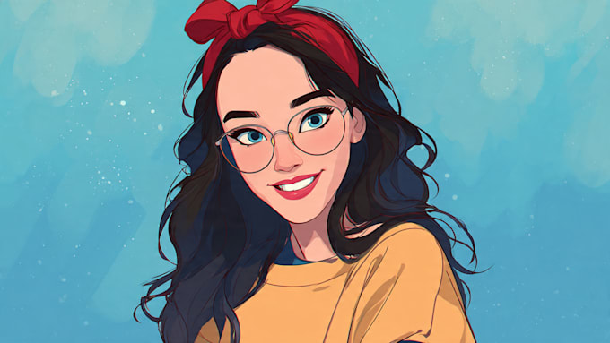 draw your cartoon portrait in disney style