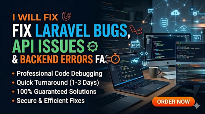 fast fix laravel PHP errors and API backend bugs