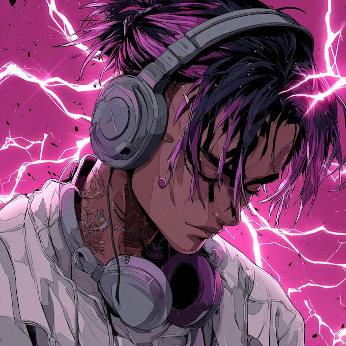 make anime style phonk cover photos