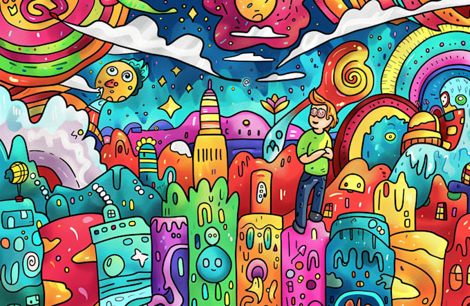 create doodle illustration for any project