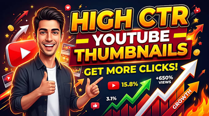 create high CTR youtube thumbnails that get more clicks