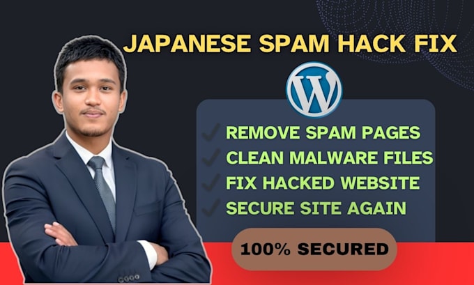 fix japanese spam hack and clean hacked wordpress website