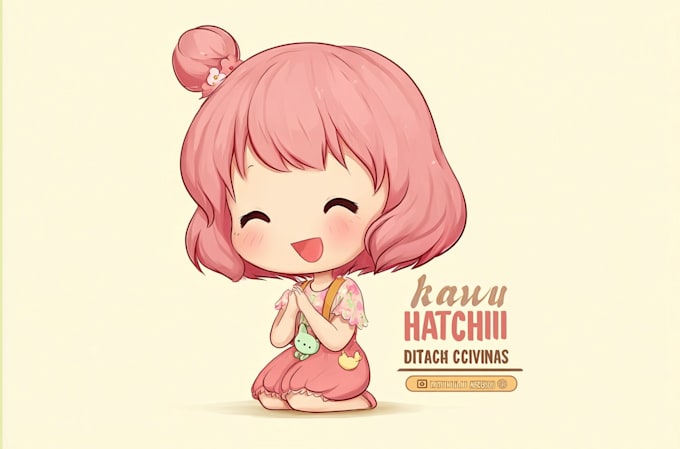 make cute kawaii chibi illustration for you