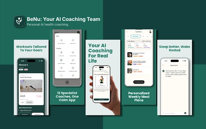 develop health and fitness mobile app, ai, saas, hipaa compliant
