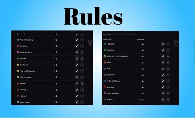 create a proffesional and aesthetic discord server with bots