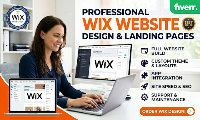 design a professional wix landing page and high converting forms