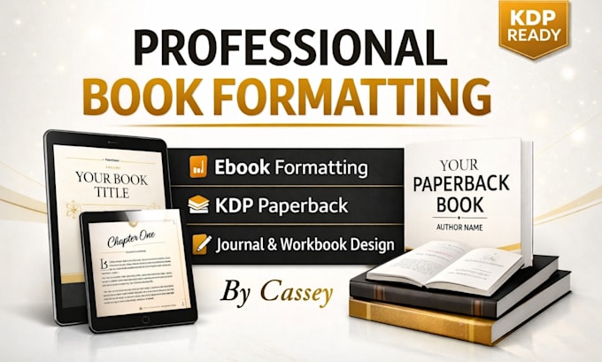 do ebook formatting, book editing amazon KDP journal design paperback formatting