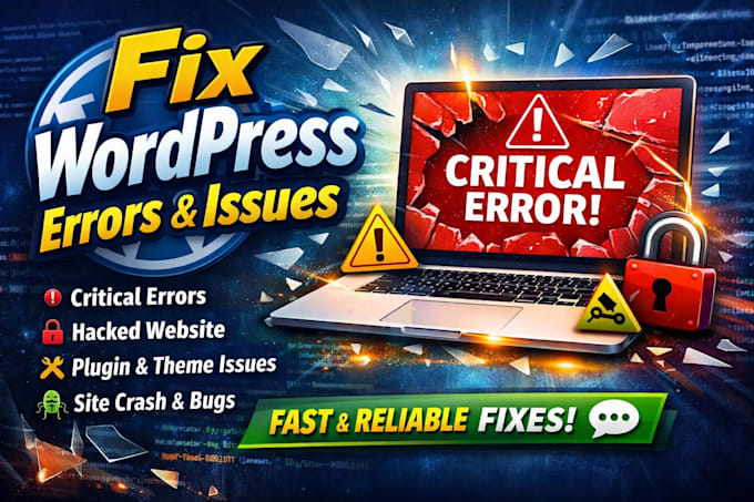 fix wordpress issues error developer developer critical error hacked website