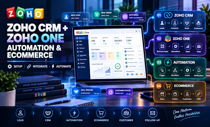 setup zoho crm zoho one zoho automation and ecommerce integration