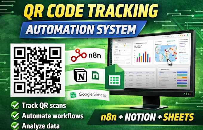 build custom qr code tracking system with n8n automation, notion, google sheets