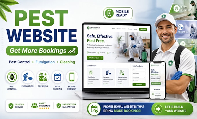 build pest website pest control website fumigation website cleaning website
