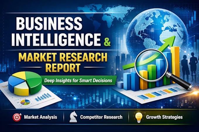 deliver a deep dived business intelligence report, market research