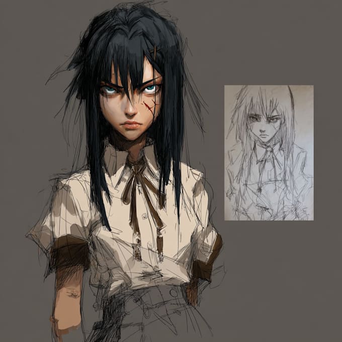 draw a character in manga style
